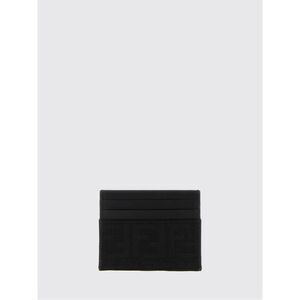 Fendi Men Fendi Ff Jacquard Fabric Card Holder With Calfskin Details